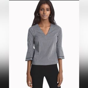 White House Back Market Bell Sleeve Top